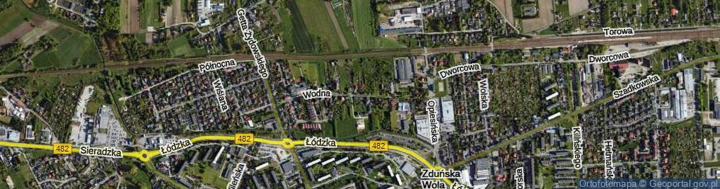 Zdjęcie satelitarne Wodna ul.